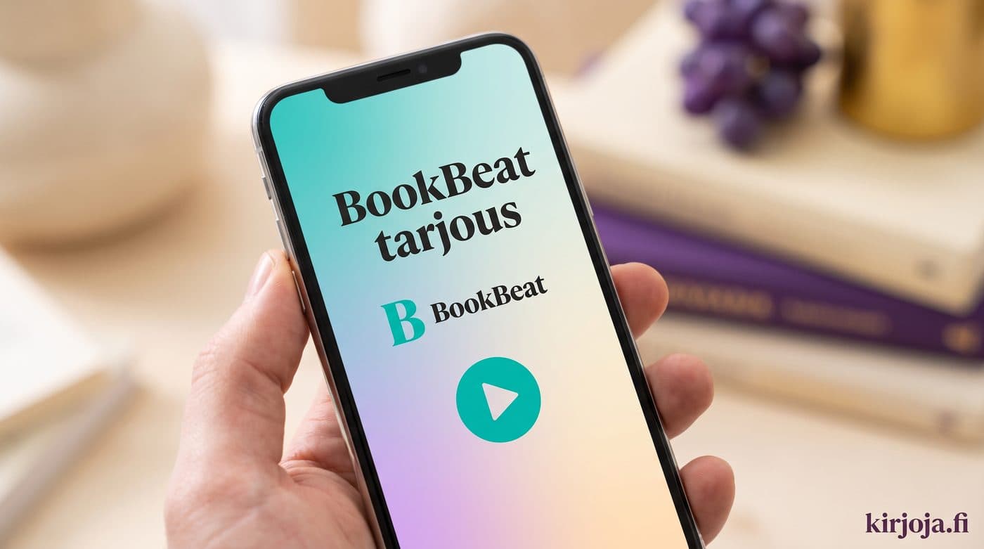 BookBeat tarjous puhelimen näytöllä