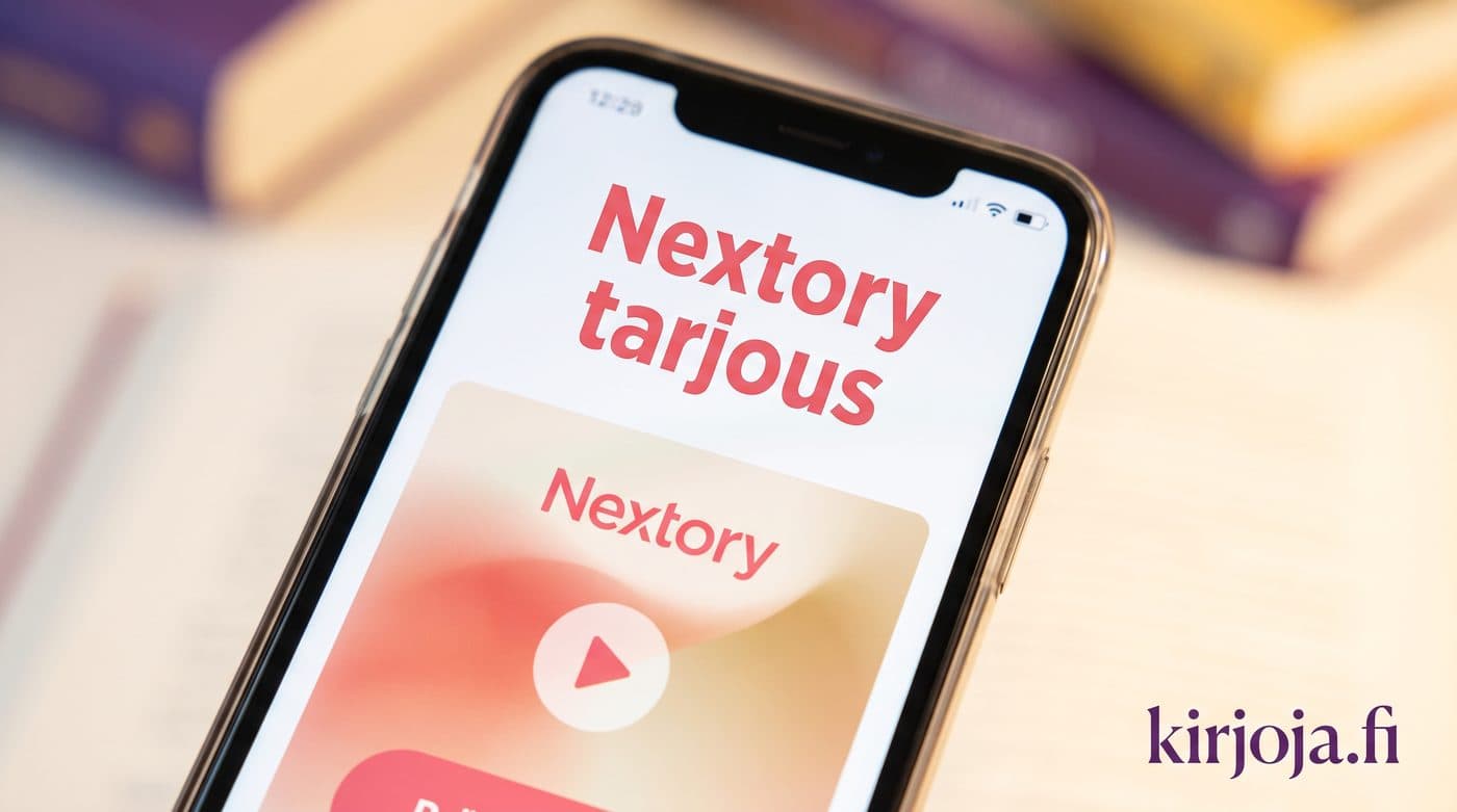 Nextory tarjous puhelimen näytöllä